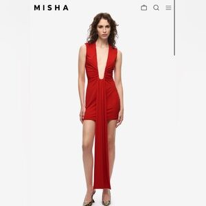 Misha THE JENNIFER CUPRO MINI DRESS